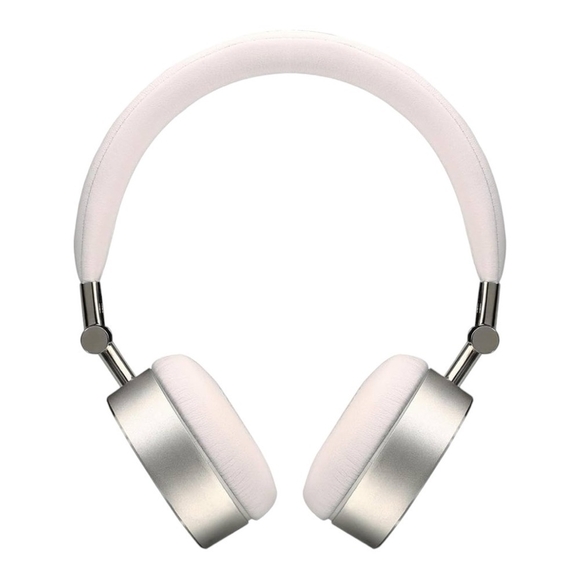 NIB CLEER BT Wireless Headphone Lightweight White Silver Bluetooth Headphones - Picture 3 of 10